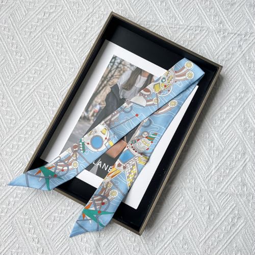 Image of Pure Mulberry Silk Scarf - Lightweight Neckerchief,Packed Handbag Band Hair Neck Scarves for Fashion Gifts