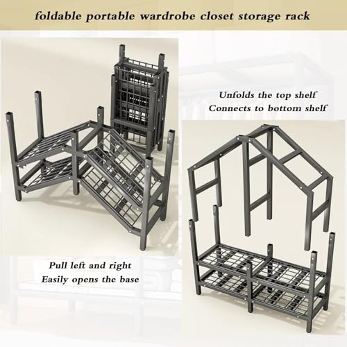 Penderie pliable pour chambre d'amis et dressing d'appoint modulable - 5