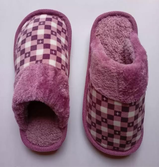 BSAT STORE Winter Indoor Women Slippers House Plush Soft Cotton Slippers Non-Slip Floor Shoes Home Slippers Women Slides for Bedroom Multicolour 1 Pair 2 514vK722KDL