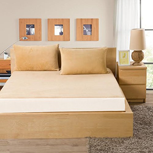 Linenwalas Waterproof & Dustproof Laminated Terry Design Fitted Mattress Protector- Beige - 72"x78"- King Size-image-49