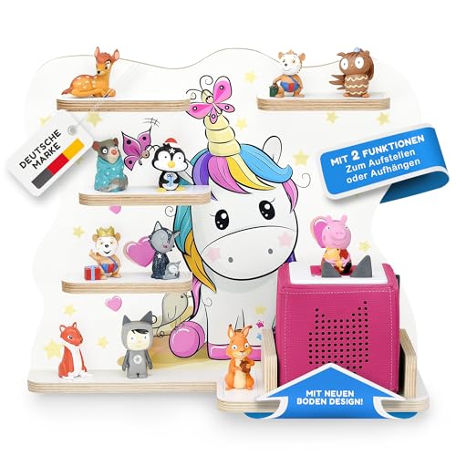Stadtecken Holzregal Einhorn für Toniebox & Tonies