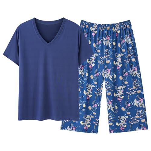 Pyjama d'été confortable en coton anti-transpiration à manches courtes