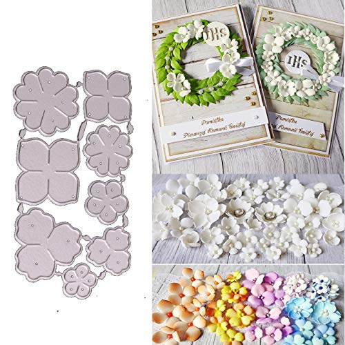 1 Set Flower Metal Die Cuts,Flower Die Cuts,DIY Scrapbooking Artist Little Flower Leaf Border Cutting Dies Cut Stencils for DIY Scrapbooking Album Paper Dies for Card Making