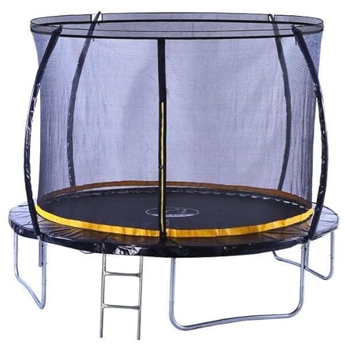 KANGA 10ft MK2 Premium Trampoline with Safety Enclosure, Net, Ladder and Anchor Kit (10ft)