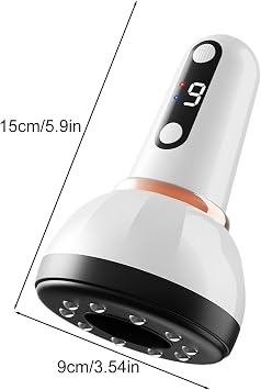 Electric Cupping Thera-py Massager, Electric Cupping Set Gu-a Sha Cupping Set, Vacuum Cupping Machine, 9 Modes Vibration Scraping Tool for Neck, Shoulder, Abdomen, Thighs, Buttocks