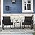 Flamaker 3 Pieces Patio Set Outdoor Wicker Furniture Sets Modern Rattan Chair Conversation Sets with Coffee Table for Yard and Bistro (Black)
