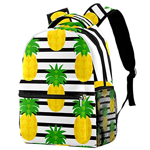Sac à dos voyage ananas contre les fuites d'eau avec porte-gourde enfant