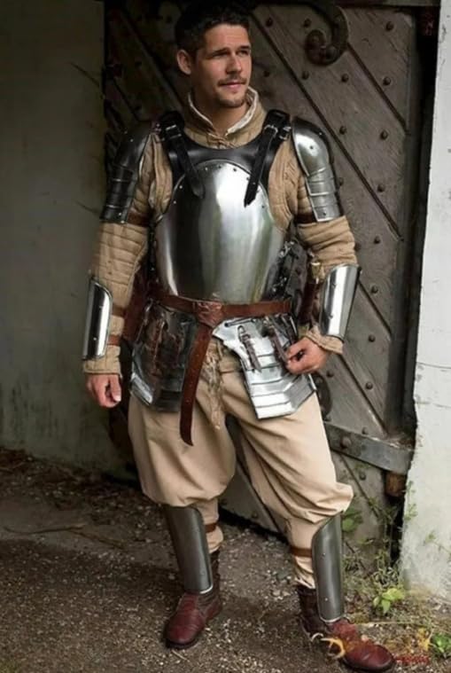 Armure de combat de chevalier articulée contre les chocs en tournoi