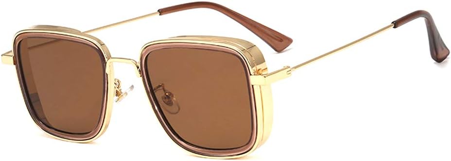Kabir Singh Steam punk Square glasses Men's Aviator Sunglasses UV400