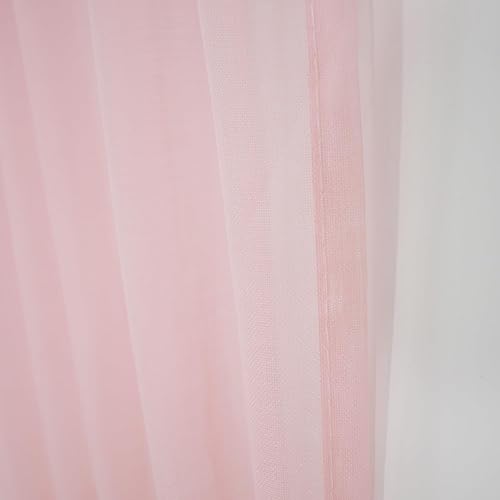 Miniatura 4 de UPOPO Cenefa de cortina transparente de gasa transparente de 15 pulgadas de largo, para sala de estar, dormitorio, cocina, cenefa transparente para