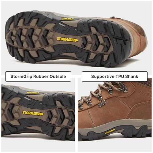 Peter Storm Women’s Caldbeck Walking Boot with High Traction Rubber Sole & Ankle Support, Durable (Brown, UK Footwear Size System, Adult, Women, Numeric, Medium, 7) - Image 4