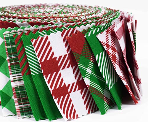 Quilting bandes d'artisanat 2.5x42 pouces en coton patchwork noël rouge - 6