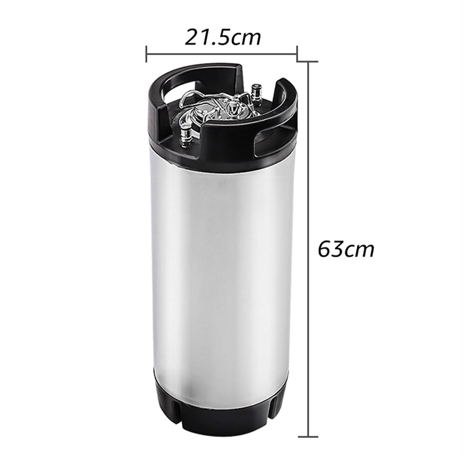 Produzione di Birra 19L Homebrew Keg, Contenitore per fusti di Birra alla Spina con connessione di disconnessione con Blocco a Sfera Standard Birra Fatta in casa