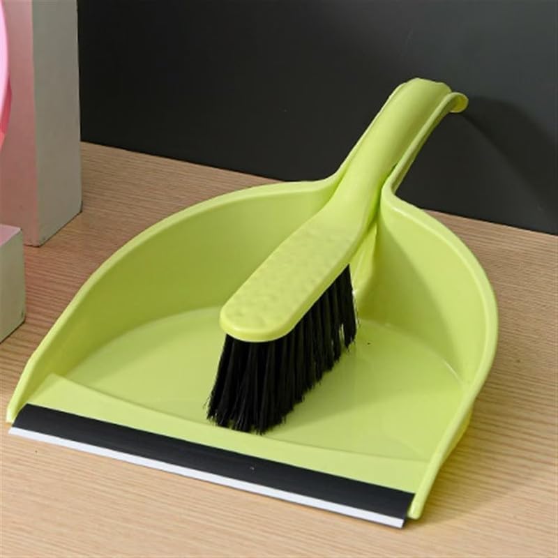 ATETO 4 in 1 Dustpan Set | Mini Broom Dustpan with Handle | Dust Collector Pan with Wiper | Multipurpose Household Cleaning Supplies | for Home/Kitchen/Office/Tabletop/Countertop (Set of 1) 1
