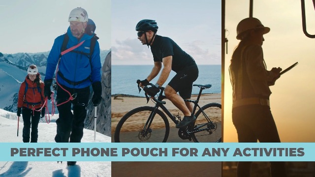 Reiko Horizontal Rugged Pouch With Magnetic Closure & Belt - View #7