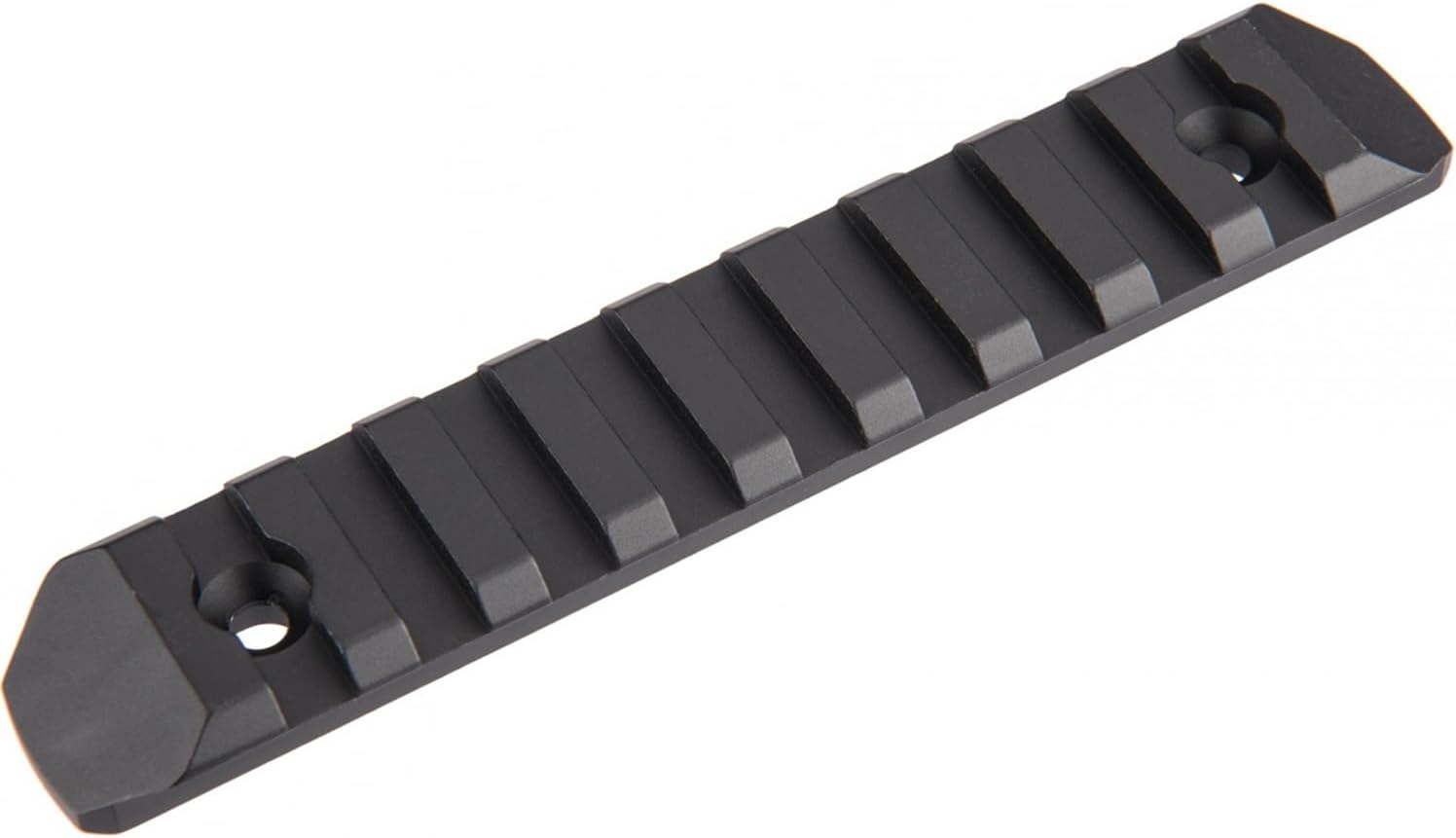Lancer Tactical MLOK Aluminum Picatinny Accessory Rail (Color:Black/9-Slot) - 2 Pack