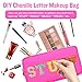 Nylon Small Makeup Bag for Purse, Cute Preppy Makeup Bag Cosmetic Zipper Pouch Purse, Waterproof Portable Travel Toiletry Bag Clutch Makeup Brush Bag Organizer Storage for Women Men Girls(Hot Pink)