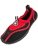 StarBay - Womens Water Shoe Aqua Sock, Red 37358-6B(M)US