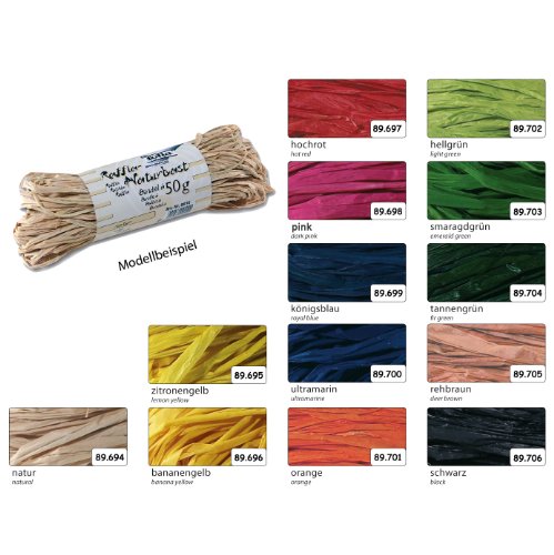 Max Bringmann KG 97597 Raphia - Ovillo de lana (1 m, 50 g), color magenta