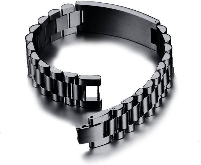 MEALGUET Pinky Promise His & Hers Stainless Steel Custom Love Quote Couple Link Bracelets Wristband for Lover Husband Wife Boyfriend Girlfriend,Valentine's Day Gift - Image 5