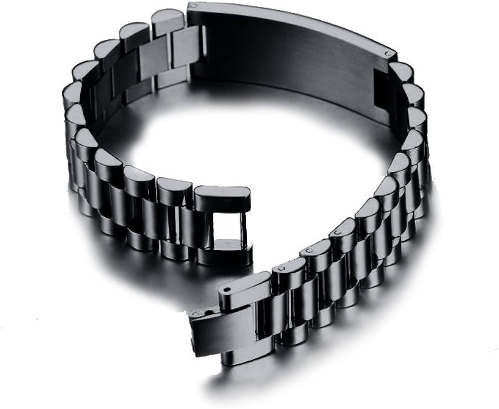 Miniatura 3 de Pulsera de acero inoxidable con frase de amor grabada para parejas y enamorados esposa esposo novio novia regalo para día de San Valentín