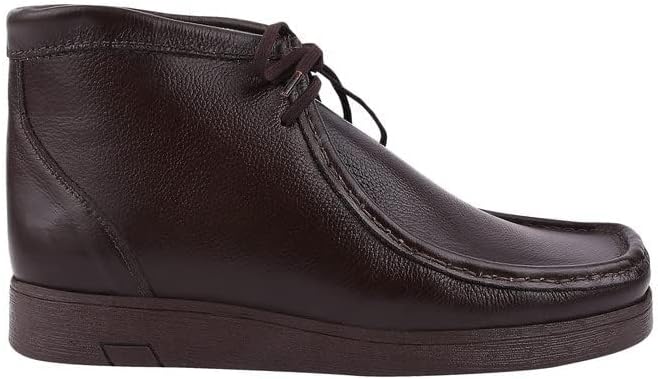 LIBERTYZENO Mens Moccasin Toe Desert Boots Genuine Leather Adults Lace Up Casual Chukka Boot Shoes for Easter Gift - Image 6