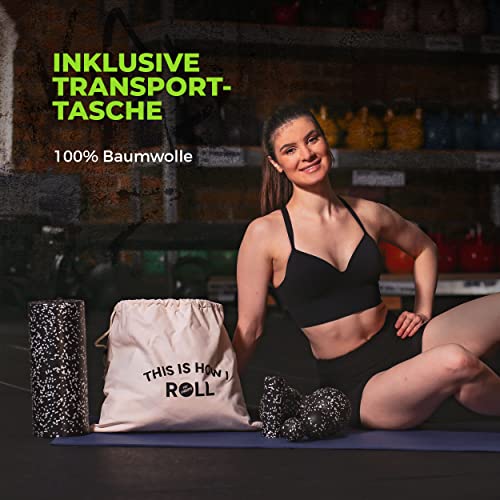 Faszientraining Set Mini Faszienrolle und 8cm Ball – Faszienset zur effektiven Faszien & Triggerpunkt Behandlung – punktuelle Massage inkl. Anleitung - Image 6