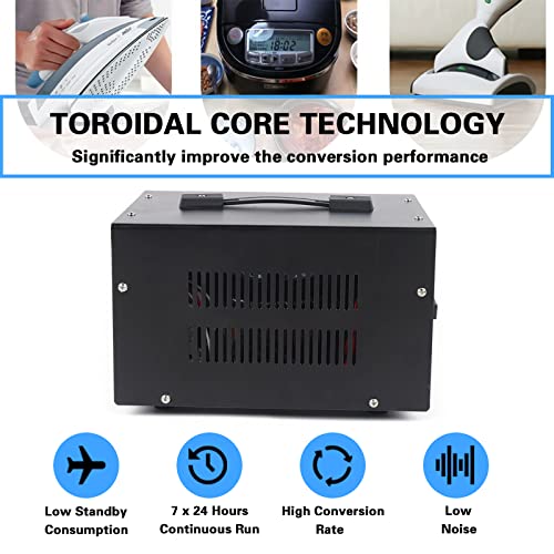 Voltage Converter 3000 Watt Voltage Transformer, AC 220V/110V Power Converter, Circuit Break Protection, 5V USB Port, Heavy Duty Step Up/Step Down Voltage Transformer Converter, CE Certified4