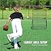 UXALoH6 Soccer Rebounder Net Baseball Softball Rebounder Net 3x4.5ft Pitch Back Training Aid Adjustable Angle 3-Way Practice Tool