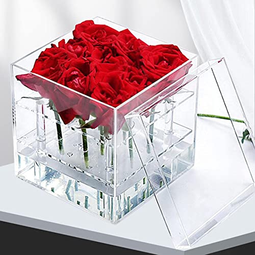 Vaso de flor de acrílico transparente,Floreira Transparente Moderna 2 Pisos | Vaso para peças centra