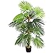 Produktbild Decovego Künstliche Palme groß Kunstpalme Kunstpflanze Palme künstlich wie echt Plastikpflanze Balkon Palmenfarn Farnpalme Deko 120 cm hoch