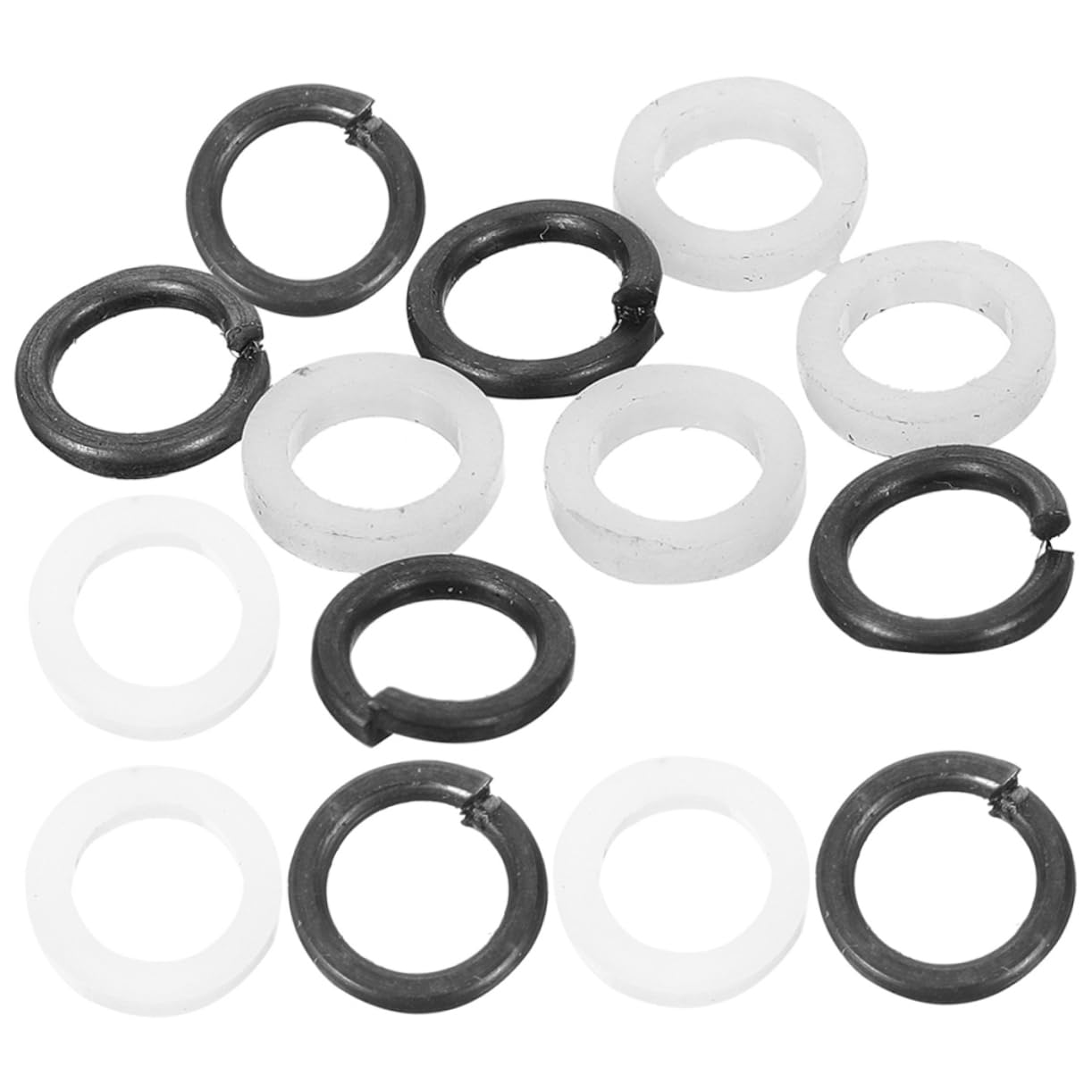 Sosoport Guitar Strap Lock Non-slip Protector 48pcs Guitar Strap Accessories Plastic Gaskets Bass Guitar Strap Pads for Fixing Buckles