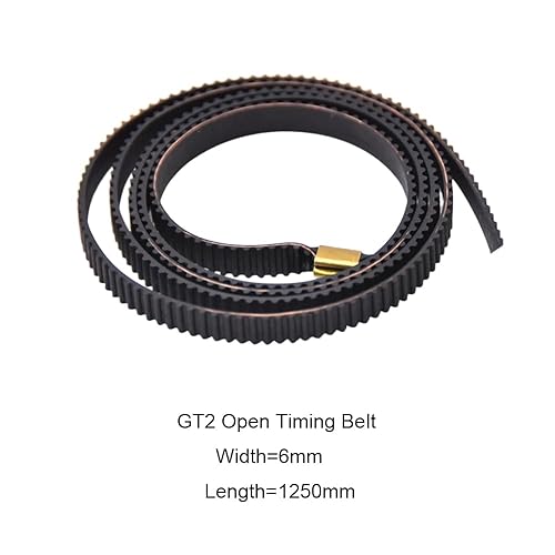 Miniatura 2 de HysiPrui 2 correas de distribución antideslizantes de goma 2GT-0.236 in longitud 49.213 in (necesita cortar) para eje X (44.567 in) + eje Y (44.173