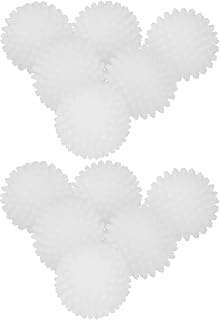 Bolas para secadoras de roupas 12 unidades Bolas para secadoras reutilizáveis de PVC branco Bolas para amaciante de tecido para lavar e secar