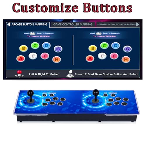 Image of RegiisJoy 32000 Pandora Box 78S Retro Arcade Gaming Console, 4 Player 3D Magical Modified Game, Search Save Delete Cheat Function, Favorite List, One-Button Combo, 128G TF, 12 Grid Classification