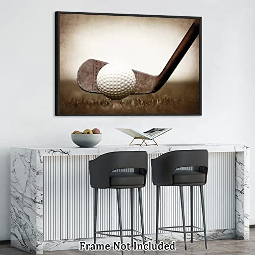 Eorntdy Canvas Wall Art Play Golf Canvas Print Artwork Sport Ball Wall Art Paintings Modern Picture Print Unframed For Living Room Dinning Room Bedroom Bathroom Home Decor 12X18Inch #TOP3