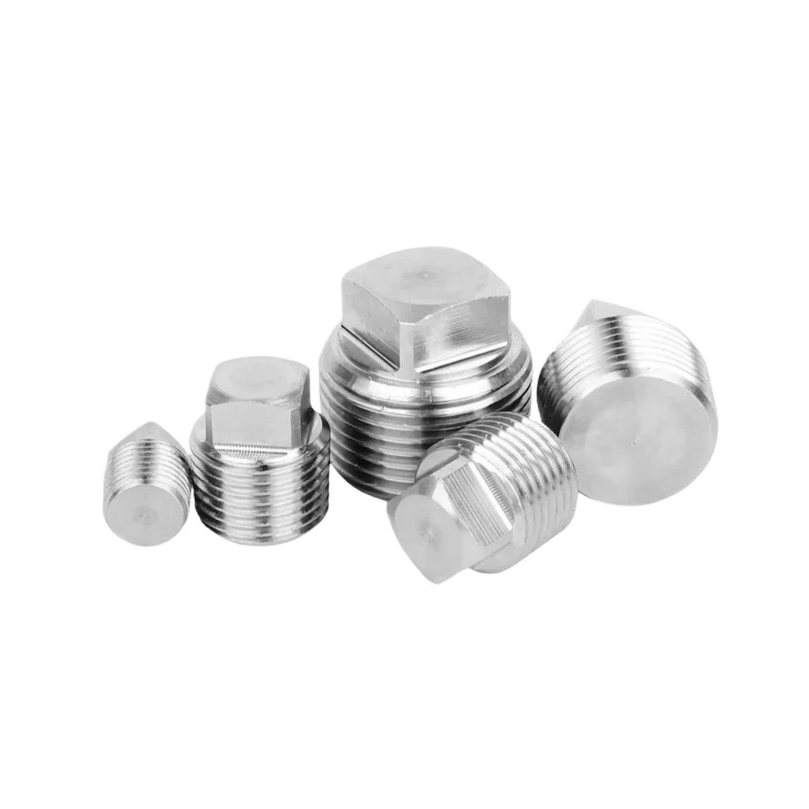 Bouchon carré plein acier304, filet mâle BSPT/NPT 1/8"-2"