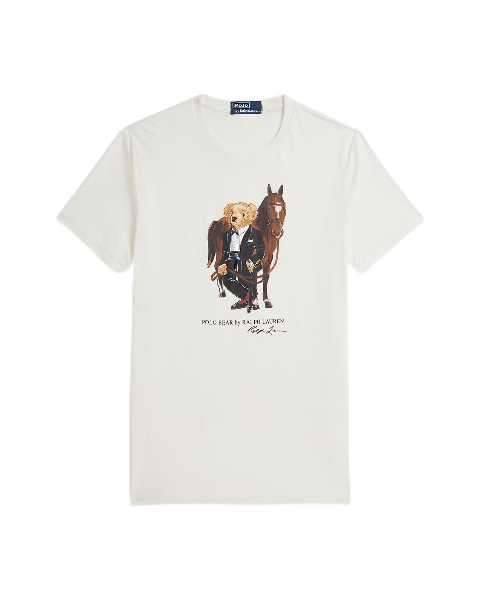 POLO RALPH LAUREN Mens Slim Fit Polo Bear Cotton T-Shirt White Small