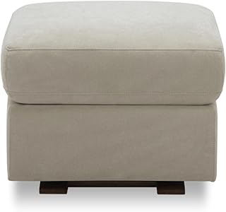 Nurture& Gliding Ottoman - Premium Ottoman Footrest for Nursery or Living Room, Features Premium, Stain-Resistant Performance Fabric in a Sleek, Smooth Glide Design. (Ivory)