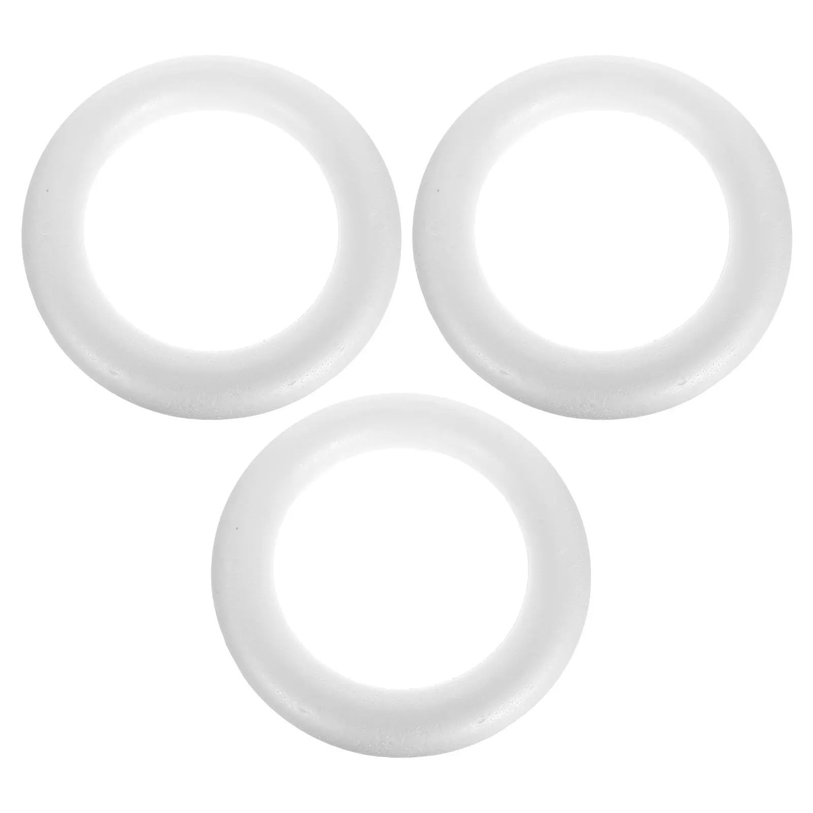 GCYEIDMA 3Pcs Round Polystyrene Foam Wreath Circles