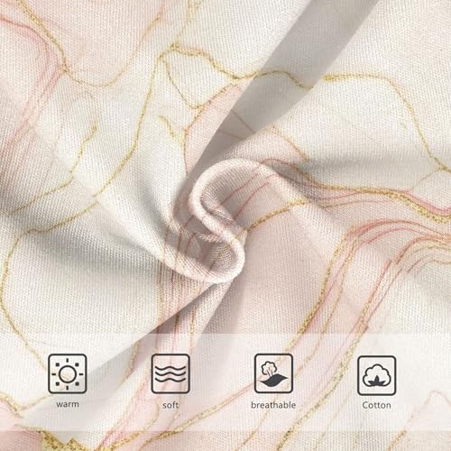 Cotton Girls Underwear Toddlers Elegant Pink Marble Gold Veins Girl Panties Cute Funny Kids Briefs Undies 2t3