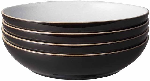 Denby 406048944 4 Piece Pasta Bowl Set, Black