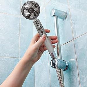 fdsfa Hogedrukdouche, 360 graden draaibare waterbesparende douchekop, propeller aangedreven handdouche, hogedruk…