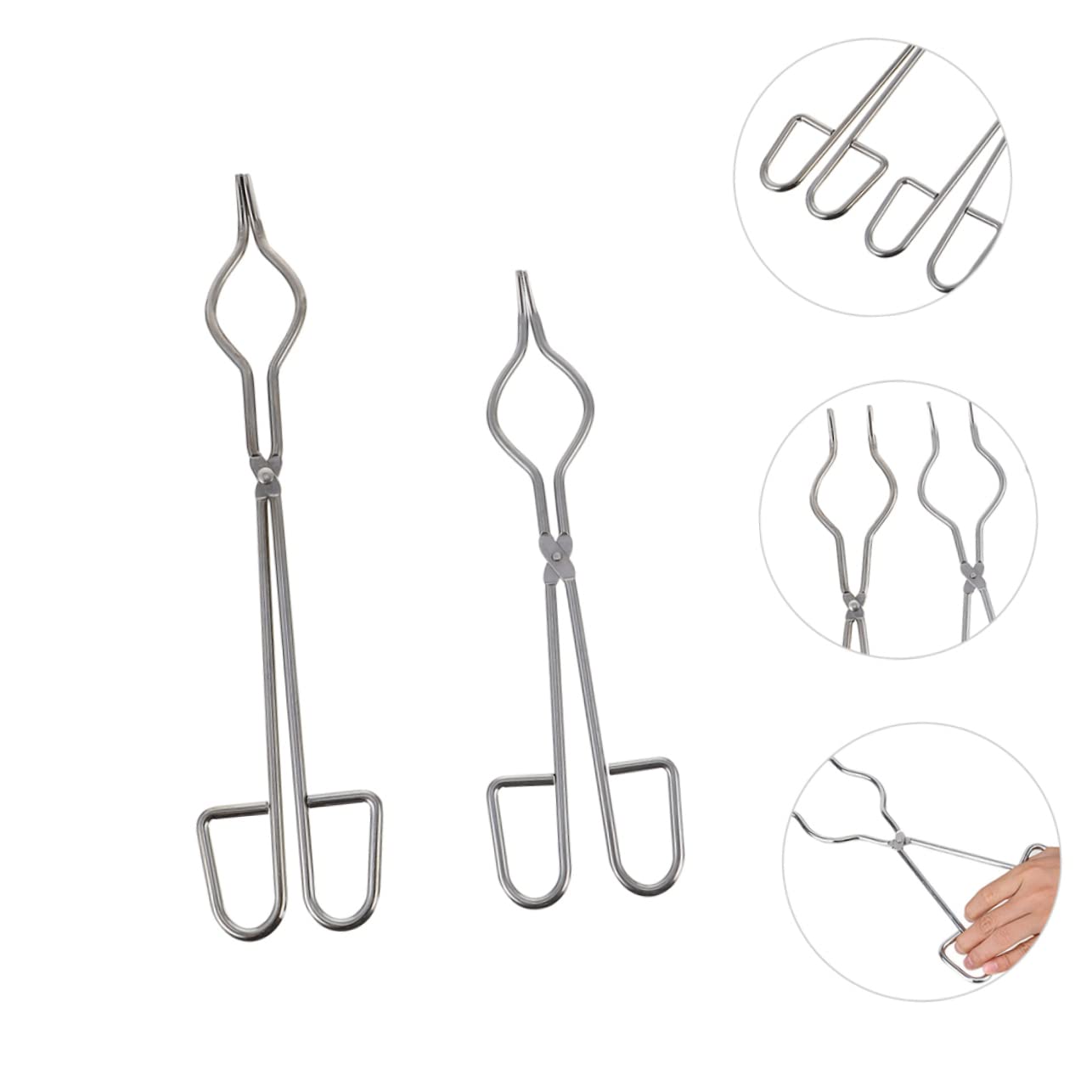 2pezzi Pinze Per Crogiolo e Becher Strumenti Da Laboratorio Per Fusione Di Metalli Forniture Chimiche Materiali Resistenti Alla Corrosione