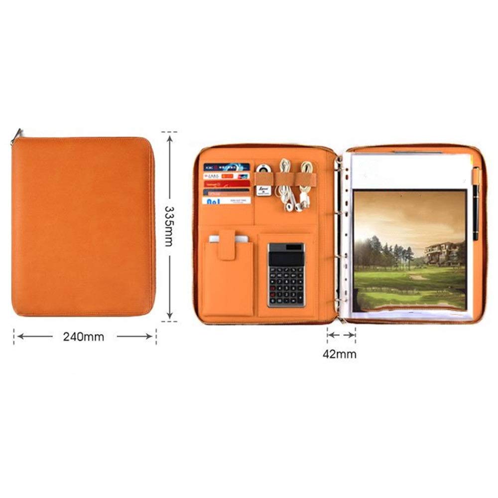 Carpeta de conferencias, carpeta de conferencias, maletín ejecutivo de negocios, maletín para mujeres y hombres, juego de documentos, soporte para tarjetas de visita, bolsa de documentos de