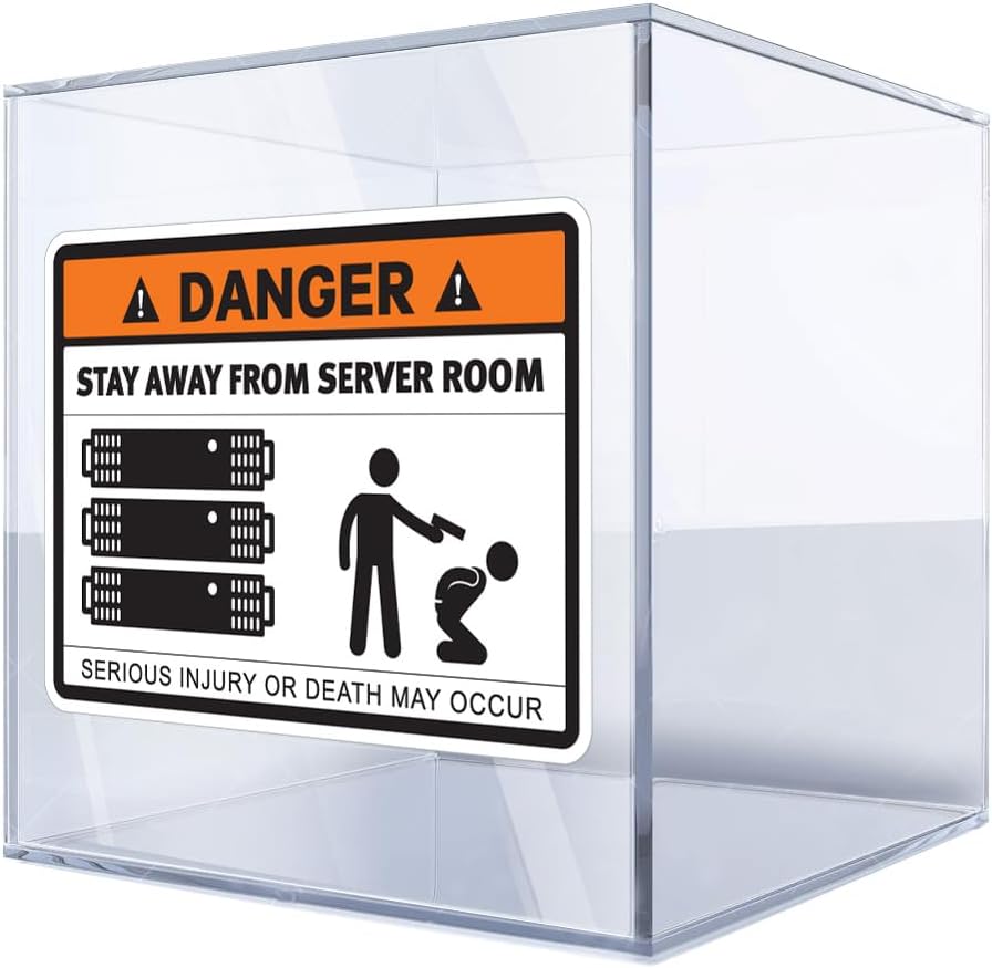 Decals Danger Stay Away From Server Room Color Print Size: 5 X 3.6 Inches Vinyl color print