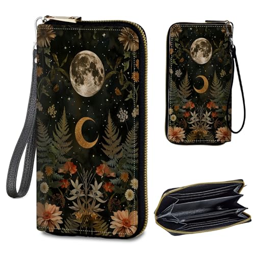 Image of Womens Wallet PU Leather Wristlet Wallets for Women, Large Capacity Lady Fashion Wallet Card Holder Zipper Wallet
