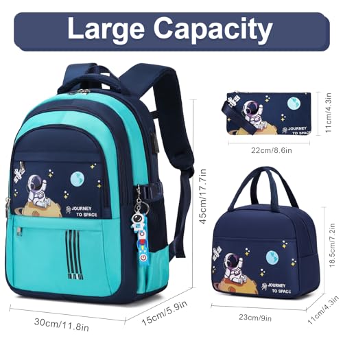 Image of ACESAK Astronaut Backpack for Boys - Boy Backpack Schoolbag with Lunch Bag