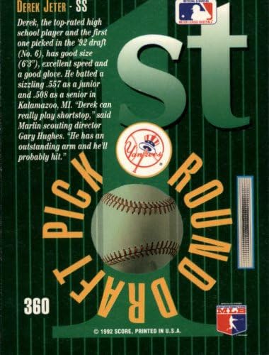 1993 Select Baseball Rookie Card #360 Derek Jeter /