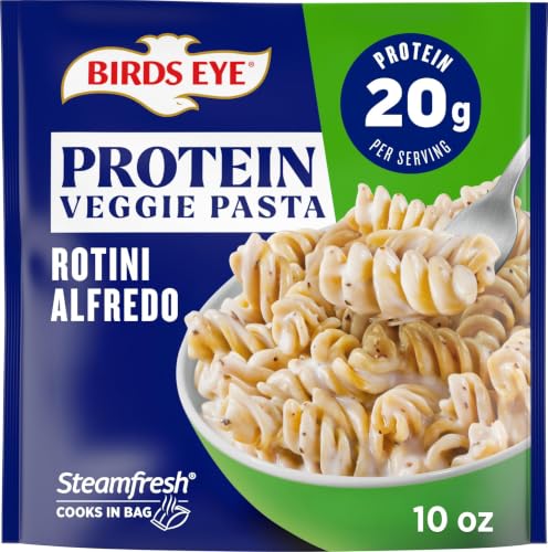 Birds Eye Veggie Pasta Rotini Alfredo, Convenient Vegetable Pasta for an Easy Frozen Side, 10 OZ Bag